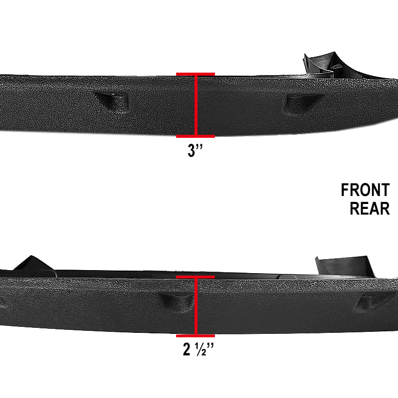 2007-2013 Chevrolet Silverado Black Rugged Texture Rivet Style Fender Flares