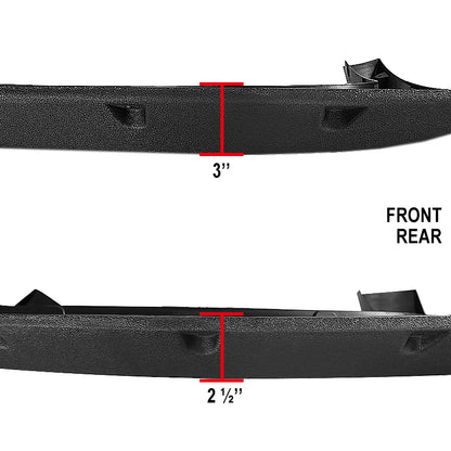 2007-2013 Chevrolet Silverado Black Rugged Texture Rivet Style Fender Flares