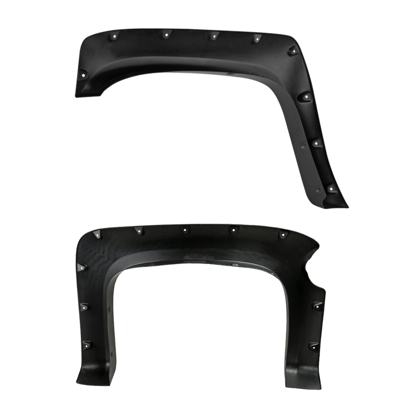 2007-2013 Chevrolet Silverado 1500 69.3" Fleetside Black Smooth Polypropylene Fender Flares