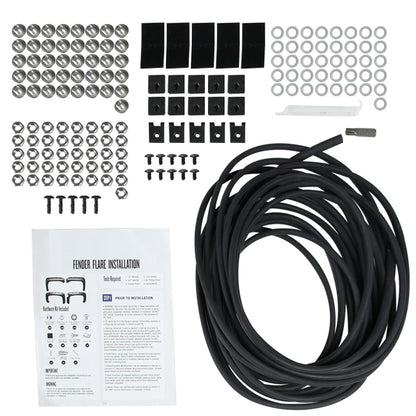2007-2013 Chevrolet Silverado 1500 69.3" Fleetside Black Smooth Polypropylene Fender Flares