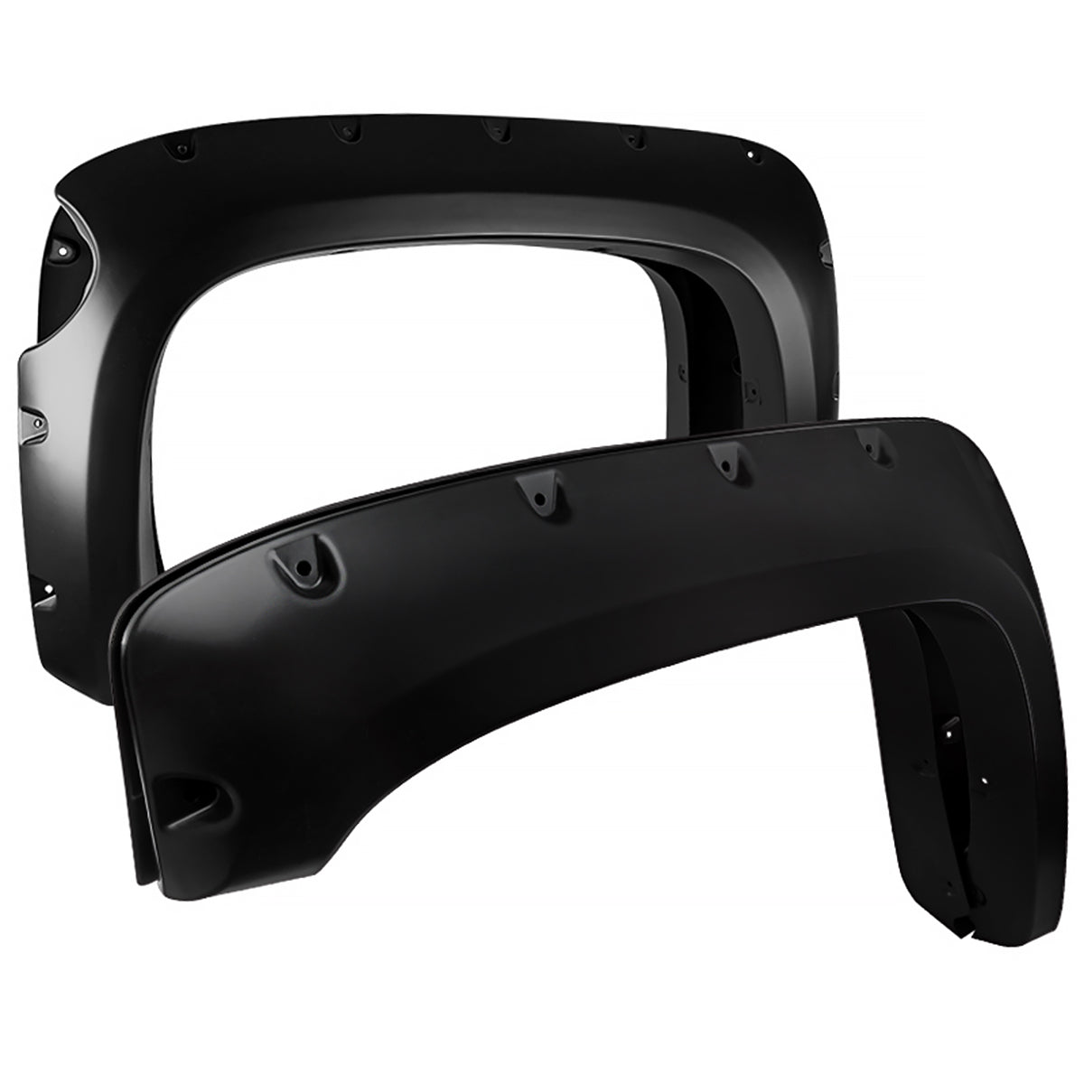 2007-2013 Chevrolet Silverado 1500 69.3" Fleetside Black Smooth Polypropylene Fender Flares