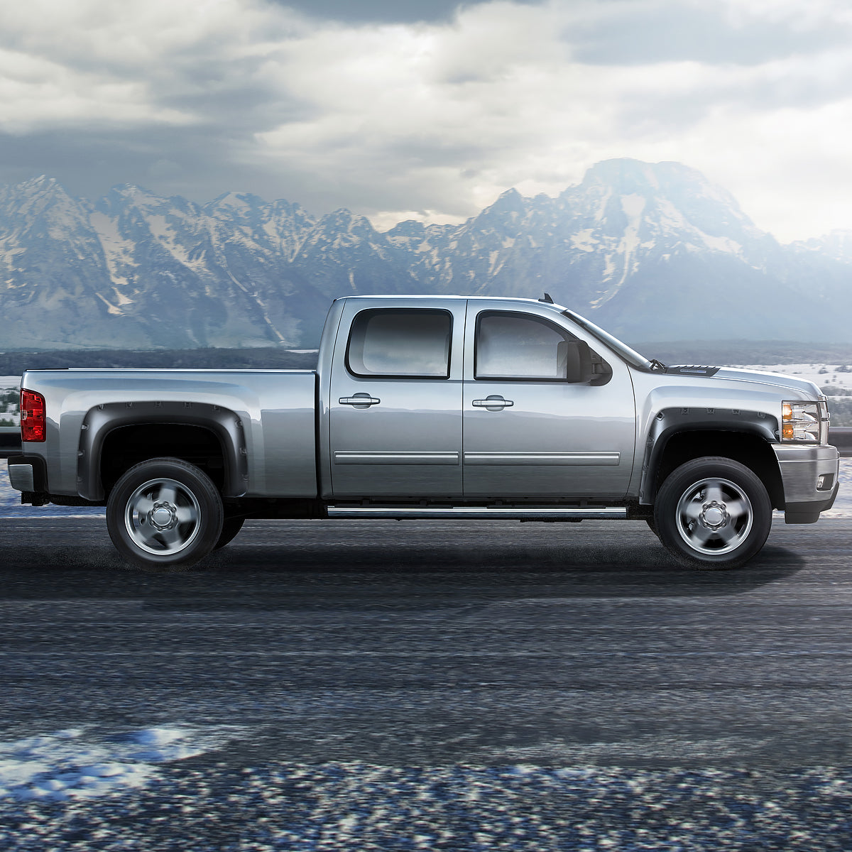 2007-2013 Chevrolet Silverado 1500 69.3" Bed Fleetside Smooth Polypropylene Fender Flares