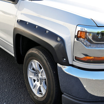 2014-2018 Chevrolet Silverado 2500HD/3500HD Short Bed Smooth Rivet Style Fender Flares