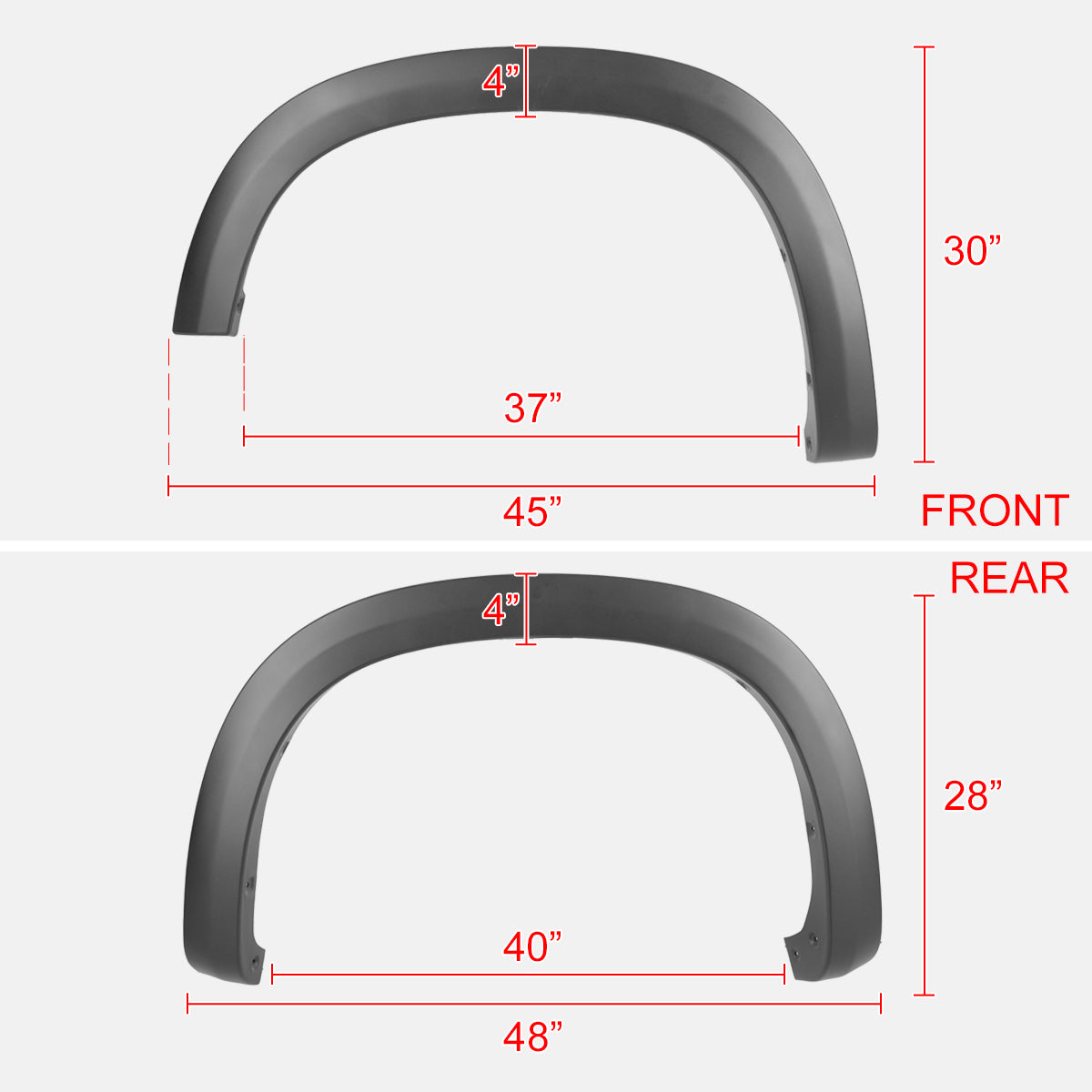 2019-2026 Chevrolet Silverado 1500 4PC OE Style Fender Flares
