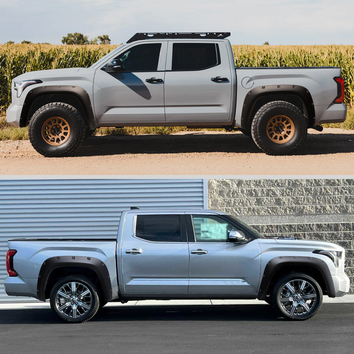 2022-2024 Toyota Tundra Matte Black Rivet Style Fender Flares