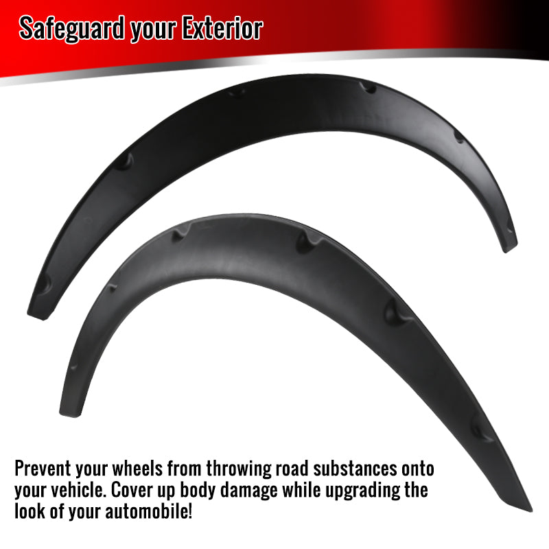 Universal 4PC Set Extra Wide Body Wheel Fender Flares