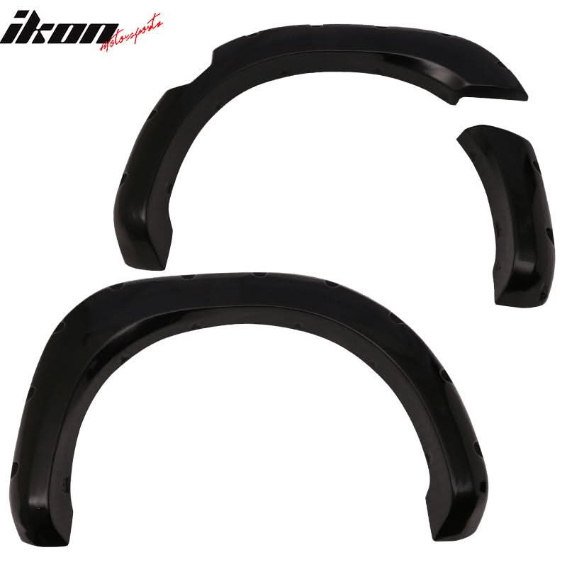 2004-2015 Nissan Titan Pocket Rivet Unpainted Smooth Fender Flares ABS
