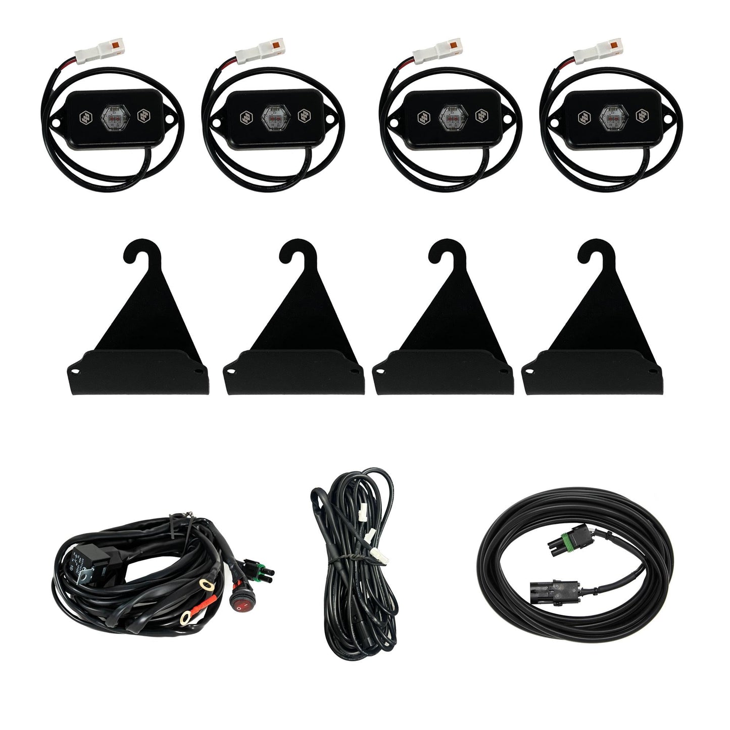 Baja Designs 05-24 Toyota Tacoma / 07-24 Toyota Tundra Bed Rail Cargo Light Kit - Red 398062