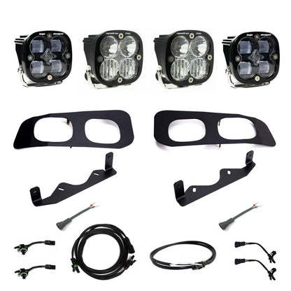 Baja Designs 2023+ Ford F250/F350 Super Duty Squadron SAE/Pro Fog Pocket Kit - Clear Upfitter 448227UP