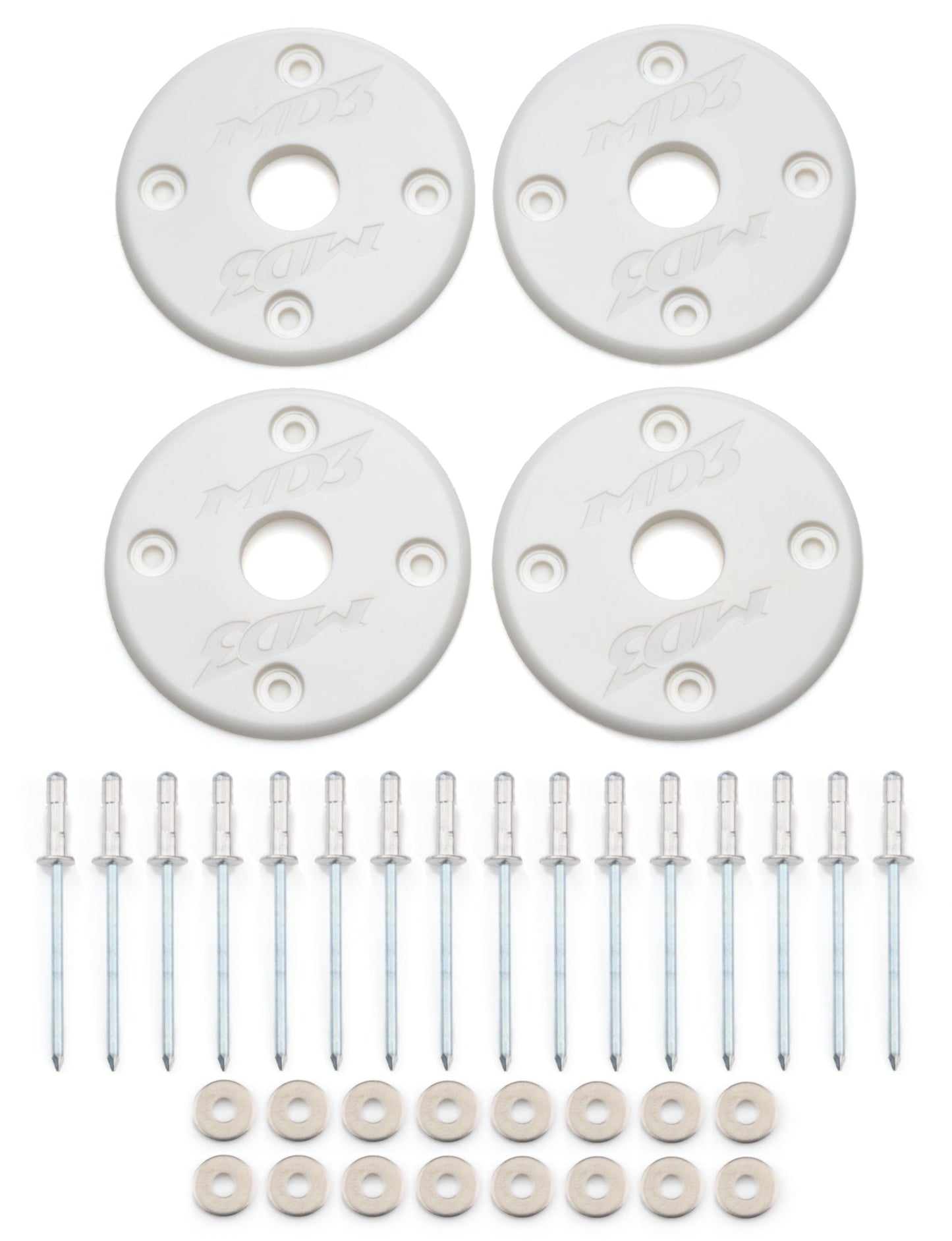 Scuff Plate Plastic White 4-Pack MD3