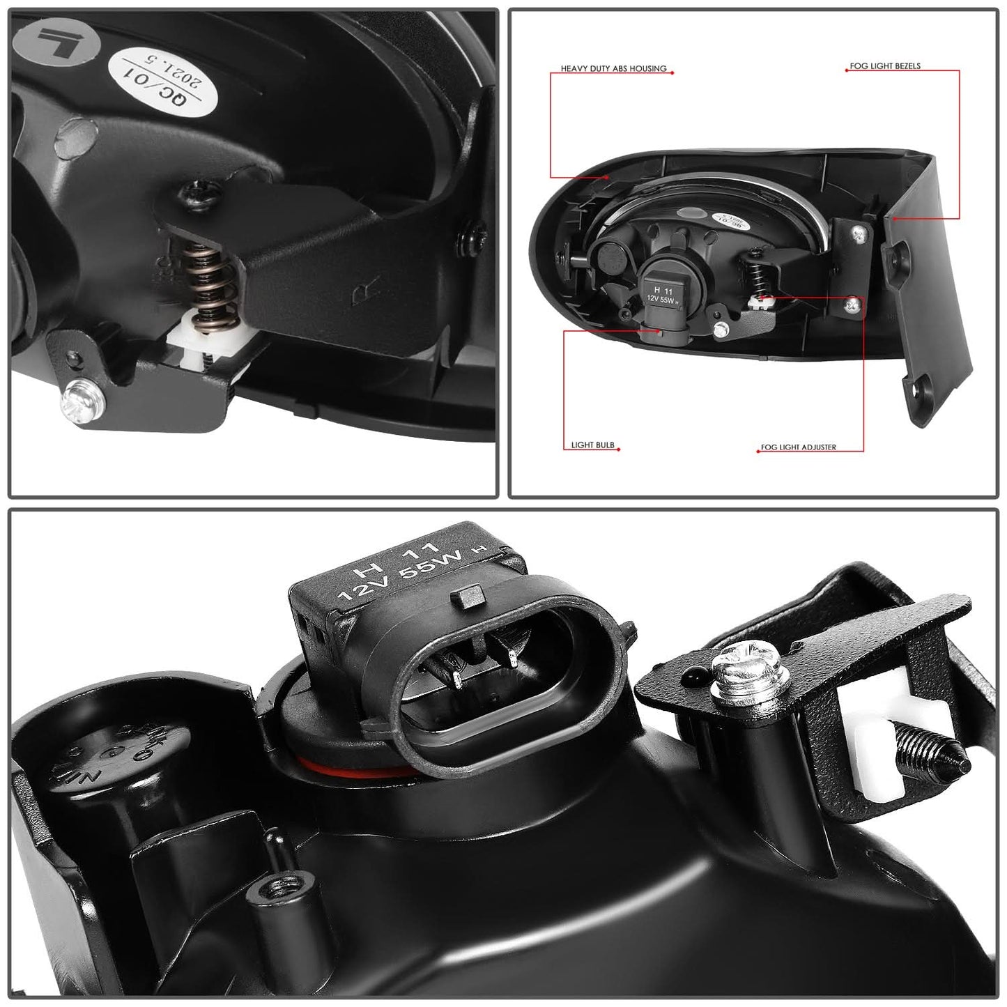 02-04 Acura RSX Smoke Fog Lights w/ Switch H11 Bulb