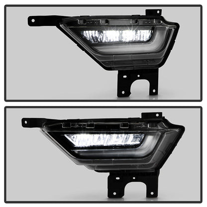 SPYDER 21-23 Ford F150 OEM Style Full LED Fog Lights w/ Switch FL-FF1502021-LED-C 9052255