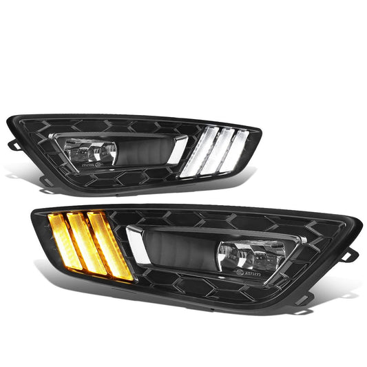 2015-2017 Ford Focus LED DRL Fog Lights with Bezels