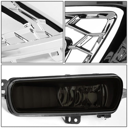 2015-2017 Ford Focus LED DRL Fog Lights with Bezel Chrome/Smoke