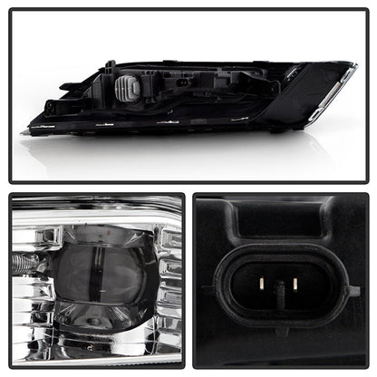 SPYDER 17-18 Ford Fusion OEM Full LED Fog Lights w/Switch - Clear (FL-FFUS17-LED-C) 9051142
