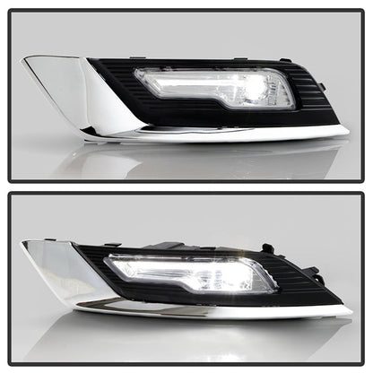 SPYDER 17-18 Ford Fusion OEM Full LED Fog Lights w/Switch - Clear (FL-FFUS17-LED-C) 9051142