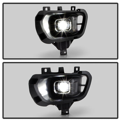 SPYDER 19-23 Ford Ranger Full LED OEM Style Fog Lights w/ Switch - Clear (FL-FR19-LED-C) 9051166