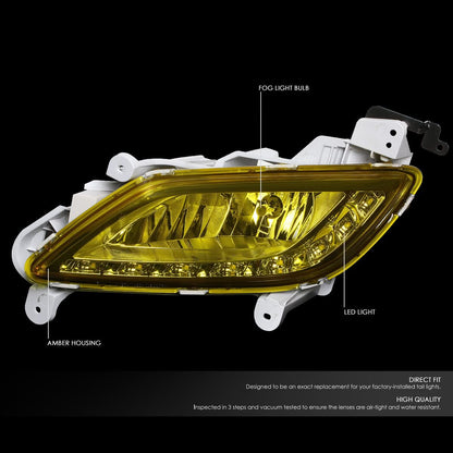 2012-2016 Hyundai Veloster LED DRL Fog Lights w/ Switch & 881 Bulbs