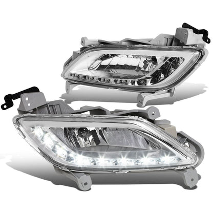 2012-2016 Hyundai Veloster LED DRL Fog Lights with Switch - Clear
