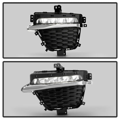 SPYDER 22-24 Jeep Grand Cherokee (2-Row) OEM LED Fog Lights w/Switch - Clear (FL-JGC22-LED-C) 9054211