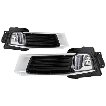 xTune 18-19 Cadillac XTS LED DRL Switch Back w/ Signal Fog Lights w/Cover Chrome FL-JH-CXTS13-LED-C 9946400