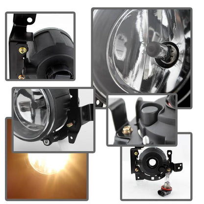 Spyder Mitsubishi Mirage 2014+ OEM Fog Lights w/Switch Clear FL-MM2014-C 5077769