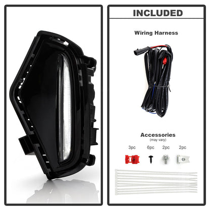 SPYDER 19-21 Toyota RAV4 OEM Full LED Fog Light w/ Switch - Clear (FL-TRAV419-LED-C) 9051357