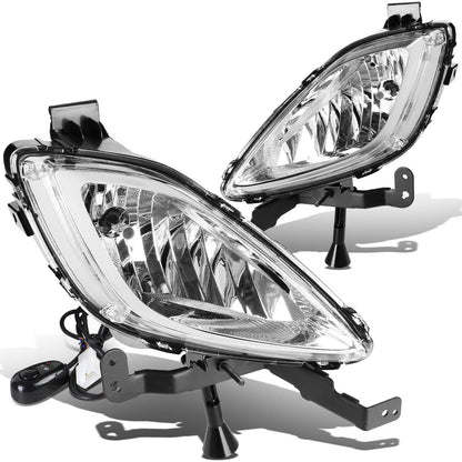 2011-2013 Hyundai Elantra Fog Lights with Switch - Clear 881 Bulb