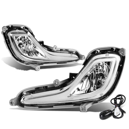 12-16 Hyundai Accent 4-Door Fog Lights w/ Switch & 881 Bulb Clear