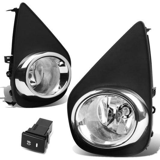 2015-2016 Toyota Yaris Hatchback Fog Lights w/ Switch H16 Bulb Clear