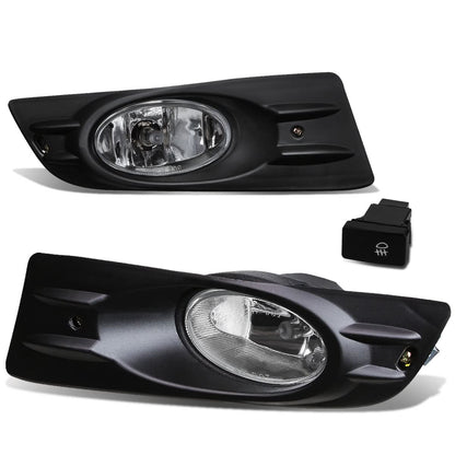 06-07 Honda Accord Coupe Fog Lights with Switch & Bezel - Chrome/Clear