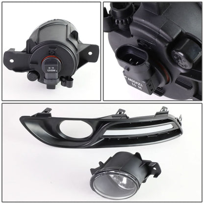 2013-2016 Nissan Sentra Fog Lights with Switch & Bezel Chrome/Clear