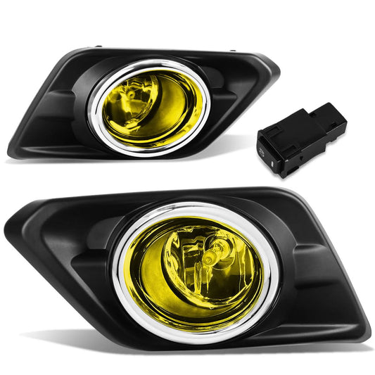 2014-2016 Nissan Rogue Fog Lights with Switch & Bezel H11 Amber