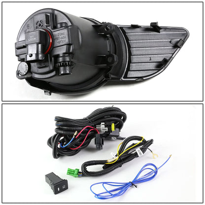 2011-2017 Toyota Sienna Fog Lights with Switch & Bezel - Smoke