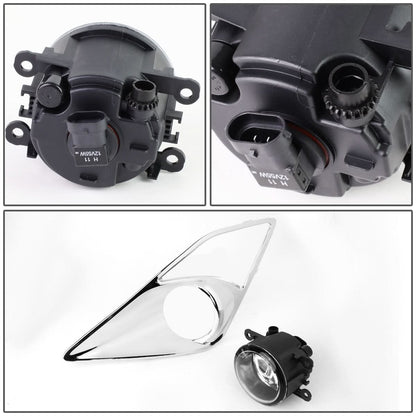 2013-2016 Scion FR-S Fog Lights with Switch & Bezel H11 Chrome Clear