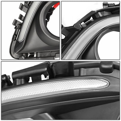 2014-2016 Mazda 6 Fog Light Cover with DRL Strip - Black/Chrome