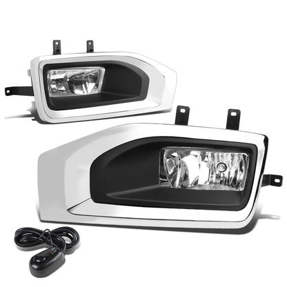 15-18 GMC Yukon Fog Lights w/ Switch & Bezel Chrome Clear