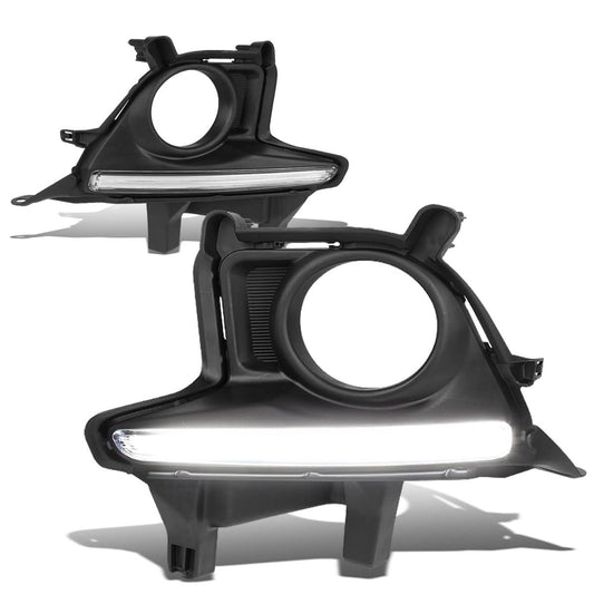 2014-2016 Toyota Highlander Fog Lights with Black Bezel Clear H11