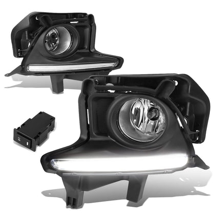 2014-2016 Toyota Highlander Fog Lights with Switch Black Bezel Chrome