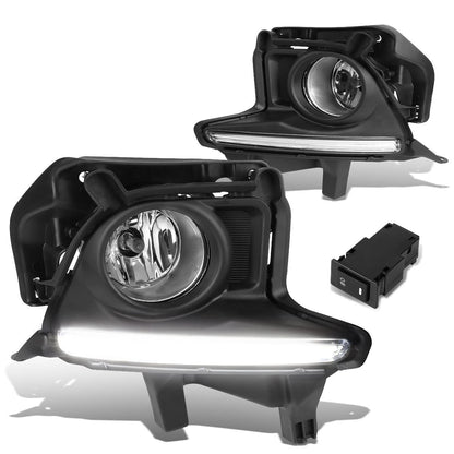 2014-2016 Toyota Highlander Fog Lights with Switch Black Bezel Chrome