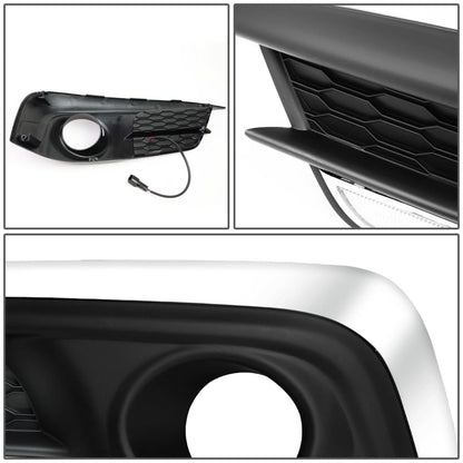 2016-2018 Honda Civic Fog Light Cover with Chrome Trim - Clear