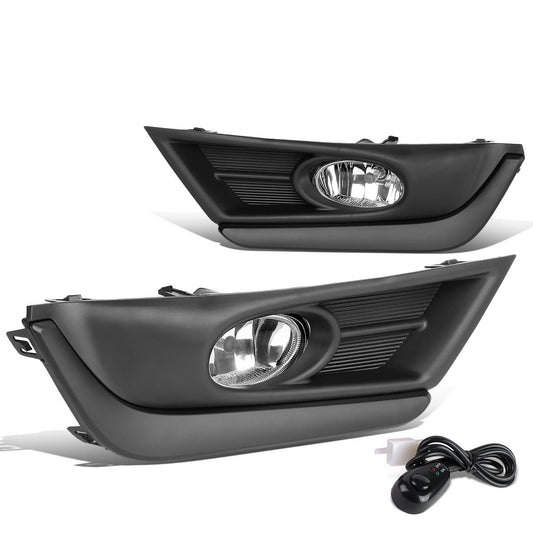 2017-2018 Honda CR-V Fog Lights w/ Black Trim Bezel Chrome Clear
