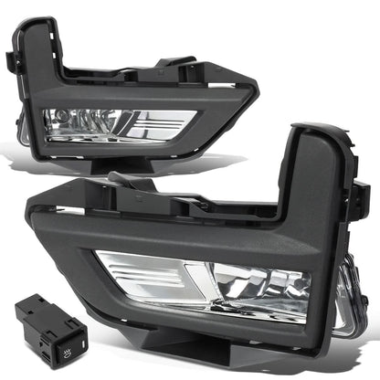 17-18 Nissan Rogue Fog Lights with Black Bezel Chrome Clear