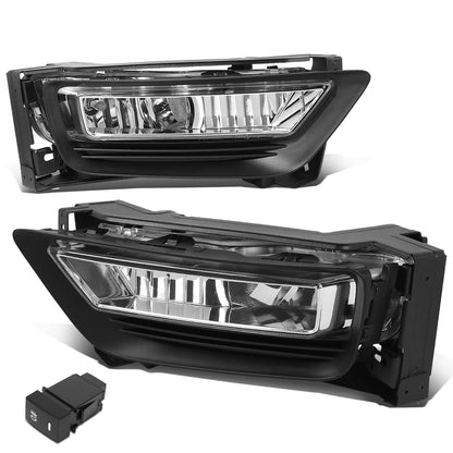 2013-2015 Honda Accord Sedan Fog Lights with Switch - Chrome/Clear