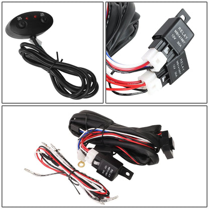 Universal Roof Mounted Fog Lights 38" Clear H3 with Wiring Kit