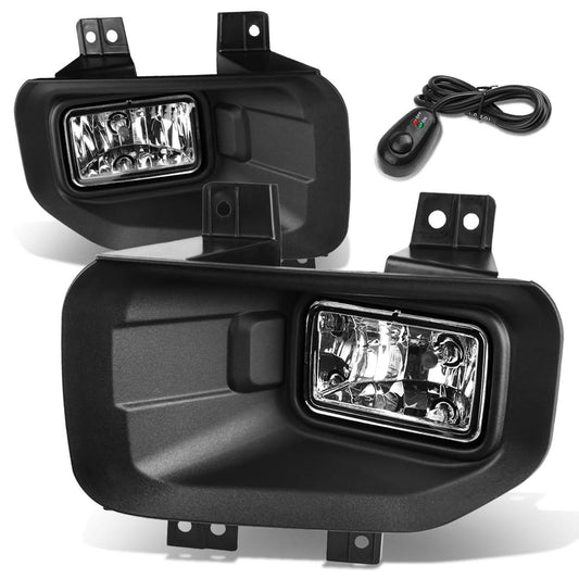 2015-2017 Ford F-150 Fog Lights with Switch and Bezel - Chrome/Clear