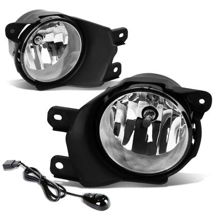 08-17 Toyota Sequoia Fog Lights with Switch H10 Bulb Chrome Clear