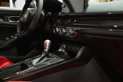 OLM LE Carbon Fiber Interior Dash Cover (2pc) - 2022+ FL Honda Civic  / FL5 Type R