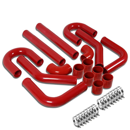 Universal 2.75" Aluminum Intercooler Piping Kit - 8PC with Hoses