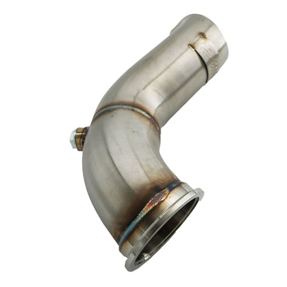 B Series Tear Drop Hood Exit Up Pipe Dump Tube For Top Mount Turbo Manifold Outlet